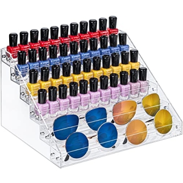 Kingtaily Nail Polish Organizer - 72 Bottles, 6 Layers - Acrylic Display Rack