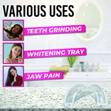 HONEYBULL Mouth Guard for Grinding Teeth [6 Pack - Thin] 1 Size for Light Grinding | Comfortable Custom Mouth Guard for Clenching Teeth at Night, Bruxism, Whitening Tray & Guard