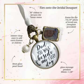 Memorable Bouquet Charm for Wedding Day Remembrance