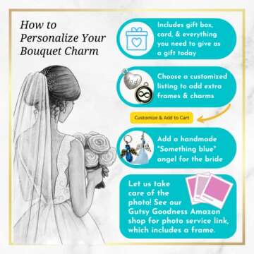 Memorable Bouquet Charm for Wedding Day Remembrance
