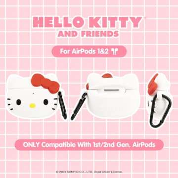 iFace x Sanrio Cute Silicone Protective Cover Designed for AirPods 1/2 Case [Carabiner Clip Included...