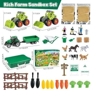 FRUSE Play Sand Farm Toys for Toddlers - Sensory Fun