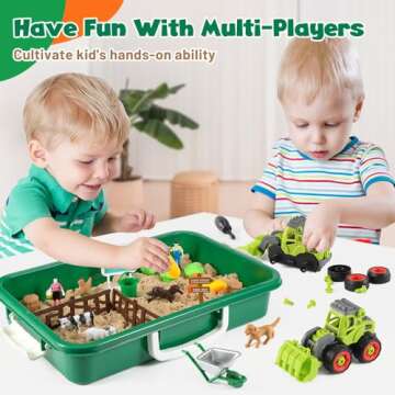 FRUSE Play Sand Farm Toys for Toddlers - Sensory Fun