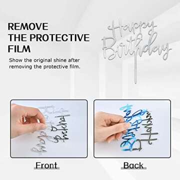 JOERSH 23pcs Disco Ball Cupcake Toppers Happy Birthday Cake Topper - 1970s Disco Ball Cake Picks Disco Theme Cake Decorations for Disco Theme Party 70s Disco Party Favor