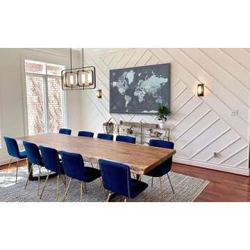 World Travel Map Push Pin on Canvas - Detailed World Map Pin Board - Travel Destinations Map World Map Wall Art (53 x 40) by Pin Adventure map