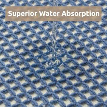 Premium Waffle Bath Mat: Super Absorbent & Non-Slip