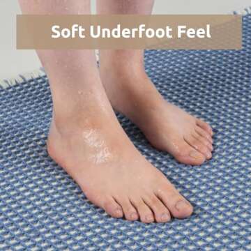 Premium Waffle Bath Mat: Super Absorbent & Non-Slip