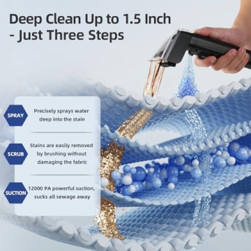 Slevoo Carpet Cleaner - 12Kpa Suction, Portable, Versatile