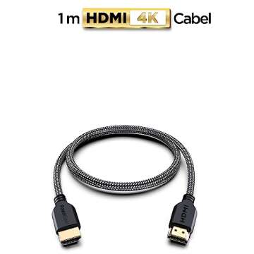 PowerBear 4K HDMI Cable 3 ft | High Speed Hdmi Cables, Braided Nylon & Gold Connectors, 4K @ 60Hz, U...