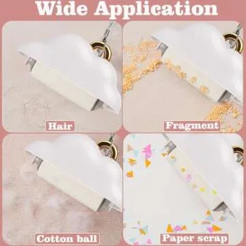 Mini Lint Roller Travel Size, Reusable Lint Roller for Travel, Pet Hair Remover Portable Lint Roller for Clothes with 150 Sheets Refillable (White)