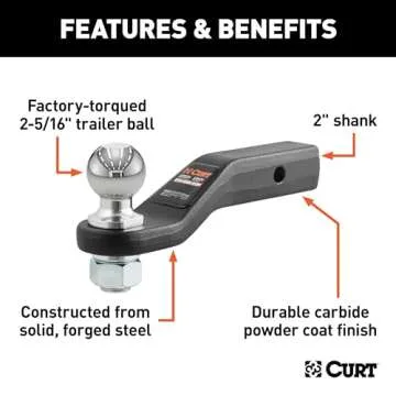 Curt 45331 Trailer Hitch Mount for 2-Inch Receivers