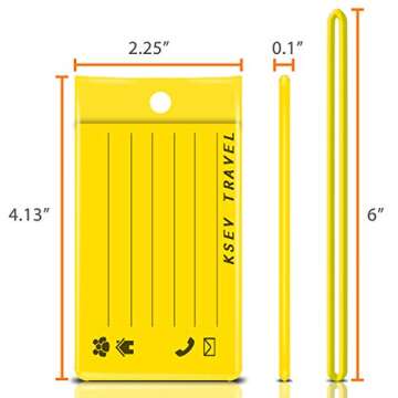 Vibrant KSEV Luggage Tags 8 Pack for Easy Identification