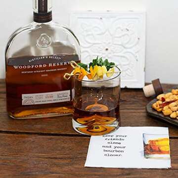 30 Pk, "Keep Your Bourbon Close" 3-Ply Paper Party Cocktail Napkins for Bourbon Whiskey Drinkers or Clubs