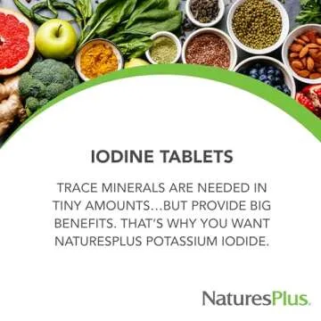 NaturesPlus Potassium Iodide 150 mcg - 100 Vegan Tablets