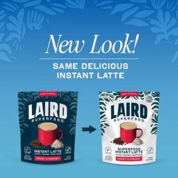 Laird Superfood Instant Latte Sweet & Creamy Coffee