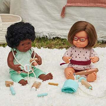 Miniland 15'' Anatomically Correct Baby Doll, African-American Girl