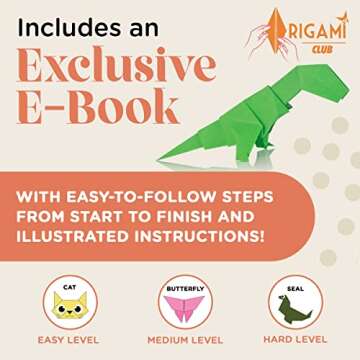 Origami Paper Set - 1100 Double Sided Sheets - Easy to Fold