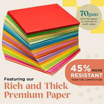 Origami Paper Set - 1100 Double Sided Sheets - Easy to Fold