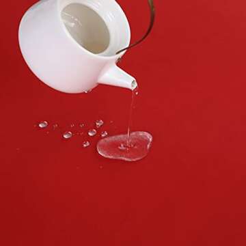 FOLINS&HOME Red Square Tablecloth 54 x 54 Wrinkle Free Waterproof Polyester Table Cloths, Spillproof Heavy Duty and Washable Table Cover for Party, Banquet, Indoor and Outdoor-Rectangle/Oblong