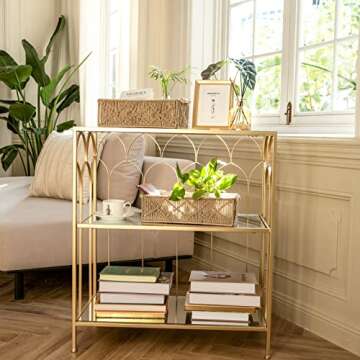 Mkono Macrame Storage Baskets Boho Decor Box Handmade Woven Decorative Countertop Toilet Tank Shelf Cabinet Organizer for Bedroom Livingroom Home, Set of 2, Brown