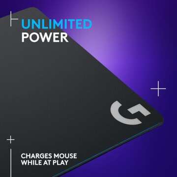 Logitech G POWERPLAY Wireless Charging System for G502 LIGHTSPEED, G502 X PLUS, PRO X Superlight Gaming Mice & more, Wireless Charging Mouse Pad for PC/Mac, in Cloth + Hard Mousepads