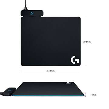 Logitech G POWERPLAY Wireless Charging System for G502 LIGHTSPEED, G502 X PLUS, PRO X Superlight Gaming Mice & more, Wireless Charging Mouse Pad for PC/Mac, in Cloth + Hard Mousepads