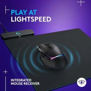 Logitech G POWERPLAY Wireless Charging System for G502 LIGHTSPEED, G502 X PLUS, PRO X Superlight Gaming Mice & more, Wireless Charging Mouse Pad for PC/Mac, in Cloth + Hard Mousepads