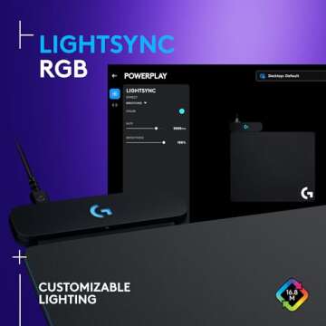 Logitech G POWERPLAY Wireless Charging System for G502 LIGHTSPEED, G502 X PLUS, PRO X Superlight Gaming Mice & more, Wireless Charging Mouse Pad for PC/Mac, in Cloth + Hard Mousepads