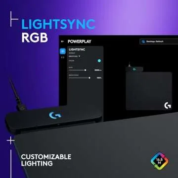 Logitech G POWERPLAY Wireless Charging System for G502 LIGHTSPEED, G502 X PLUS, PRO X Superlight Gaming Mice & more, Wireless Charging Mouse Pad for PC/Mac, in Cloth + Hard Mousepads