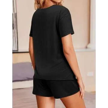 Ekouaer Women’s Ribbed Knit Lounge Set for Ultimate Comfort