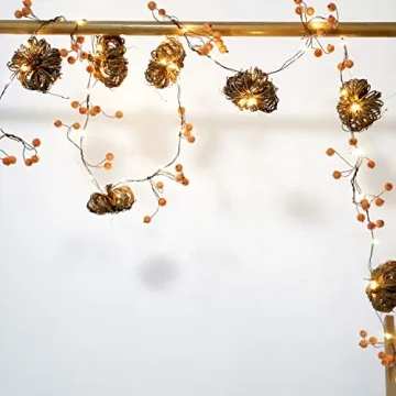 MIYA Life Pumpkin String Lights 10FT - Fall Decor Lights