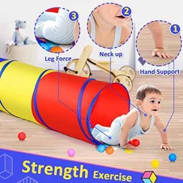 Pop Up Play Tunnel Tent for Toddlers Babies Dogs Indoor Outdoor