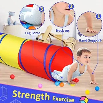 Pop Up Play Tunnel Tent for Toddlers Babies Dogs Indoor Outdoor