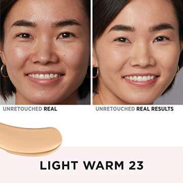 IT Cosmetics Light Warm Foundation with Hyaluronic Acid - Hydrating, Minimizes Pores, Natural Radian...