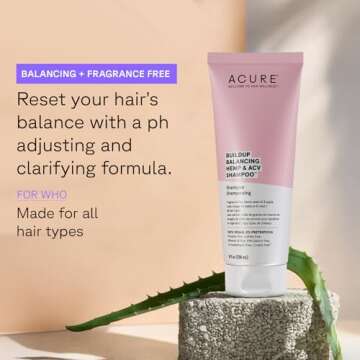 ACURE Buildup Balancing Hemp & Apple Cider Vinegar Shampoo | 100% Vegan | Resets & Balances Hair for...