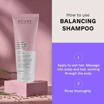 ACURE Buildup Balancing Hemp & Apple Cider Vinegar Shampoo | 100% Vegan | Resets & Balances Hair for Styled, Swim & Harsh Conditions | Fragrance Free Formula | 8 Fl Oz