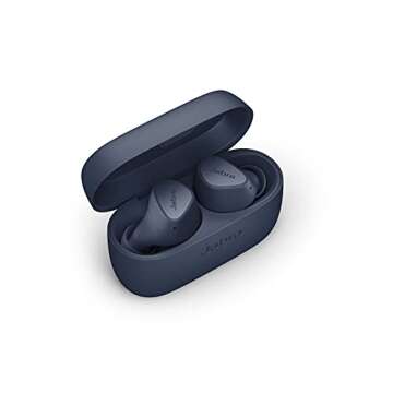 Jabra Elite 3 in Ear Wireless Bluetooth Earbuds – Noise Isolating True Wireless Buds with 4 Built-in Microphones for Clear Calls, Rich Bass, Customizable Sound, and Mono Mode - Navy