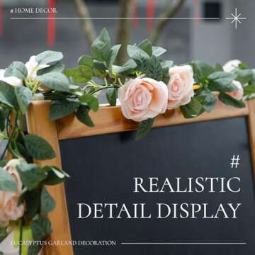 Der Rose 13Ft Pink Rose Garland - Elegant Floral Decor