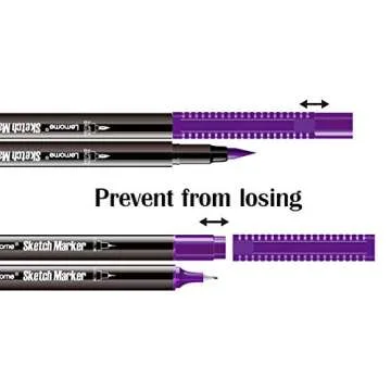 Dual Brush Pens Fine Markers - Fine Tip Drawing Markers for Coloring Books, Brush Pens for Sketching Markers, 24 Bright Colors