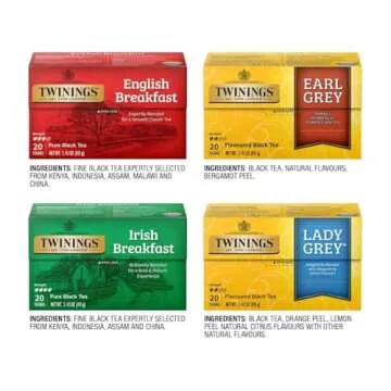 Twinings NEW Lemon Black Iced Tea, 72 Deliciously Unsweetened Tea Bags, Makes 18 Pitchers or 144 Servings, Caffeinated, 72 Count (Pack of 1)