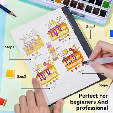 MeiLiang Watercolor Paint Set with 36 Vivid Colors