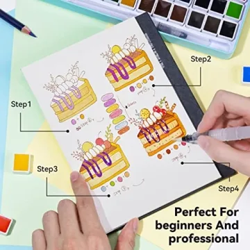 MeiLiang Watercolor Paint Set with 36 Vivid Colors