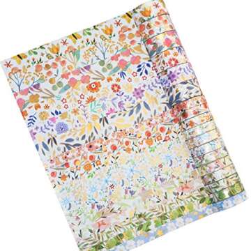 VIVIQUEN Gold Washi Tape Set for Creative DIY Projects