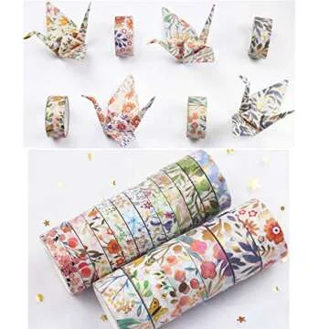 VIVIQUEN Gold Washi Tape Set for Creative DIY Projects