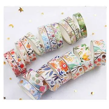VIVIQUEN Gold Washi Tape Set for Creative DIY Projects