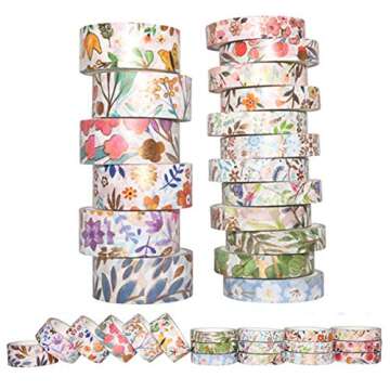 VIVIQUEN Gold Washi Tape Set for Creative DIY Projects