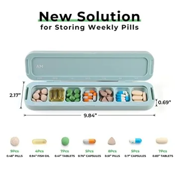 Durable Weekly Pill Organizer with AM PM Compartments