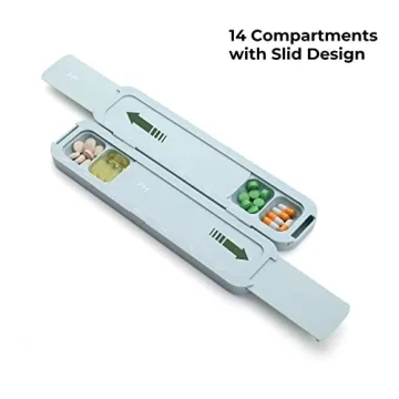 Durable Weekly Pill Organizer with AM PM Compartments