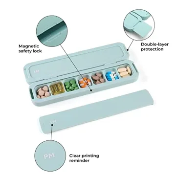 Durable Weekly Pill Organizer with AM PM Compartments