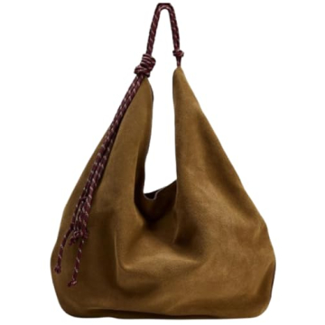 Trendy Hobo Bags Women Suede Large Underarm Shoulder Crossbody Purses Cute Satchel Bags Slouchy Top-...